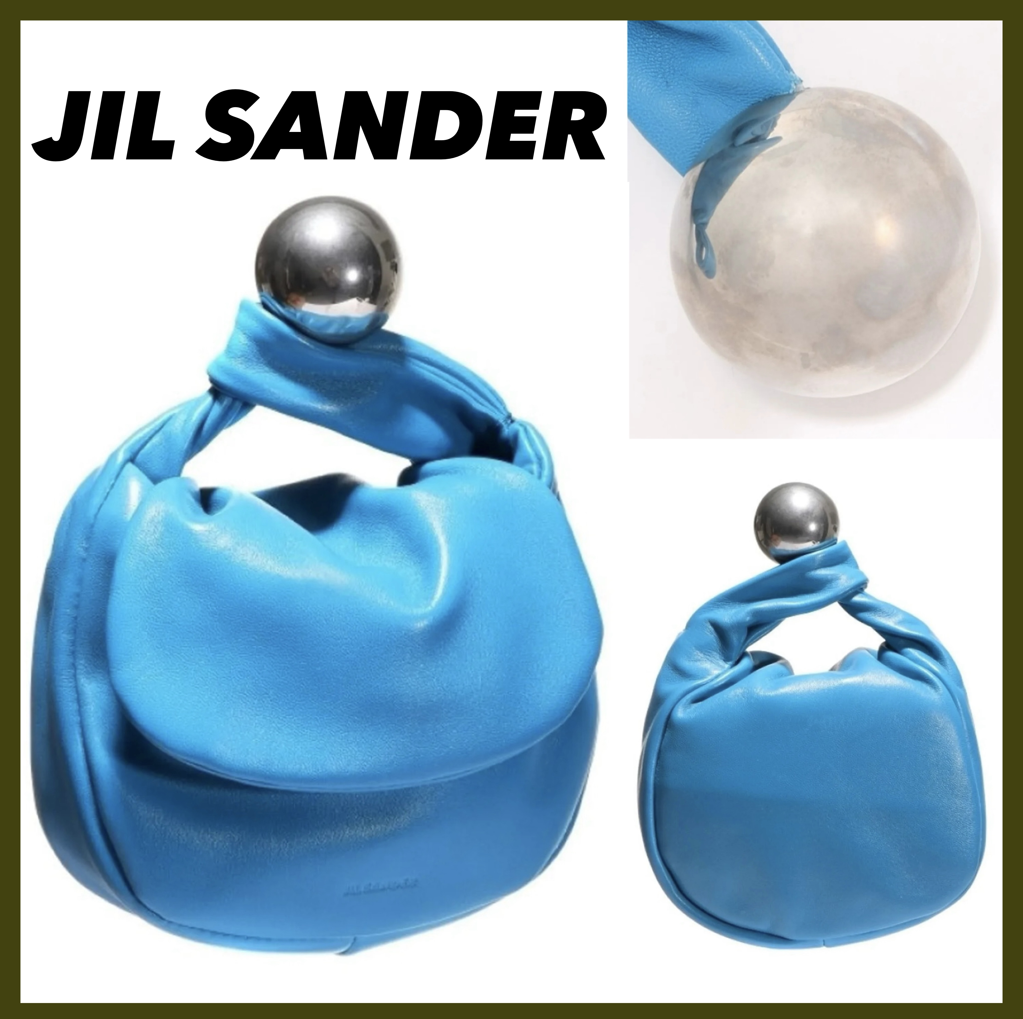 【関税込み】☆Jil Sander☆ SPHERE レザー ポーチ ハンドバッグ