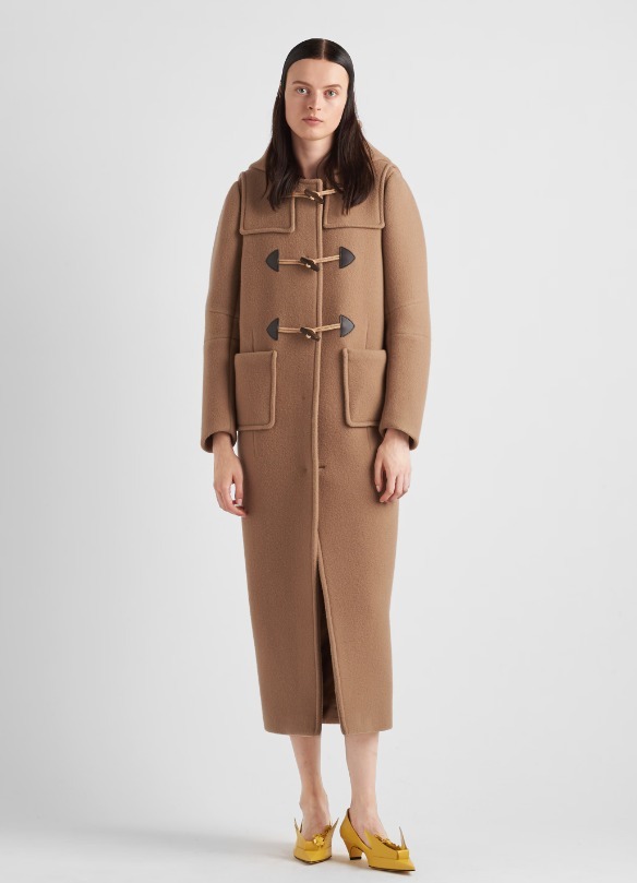《送料無料》 PRADA Long velour duffle coat
