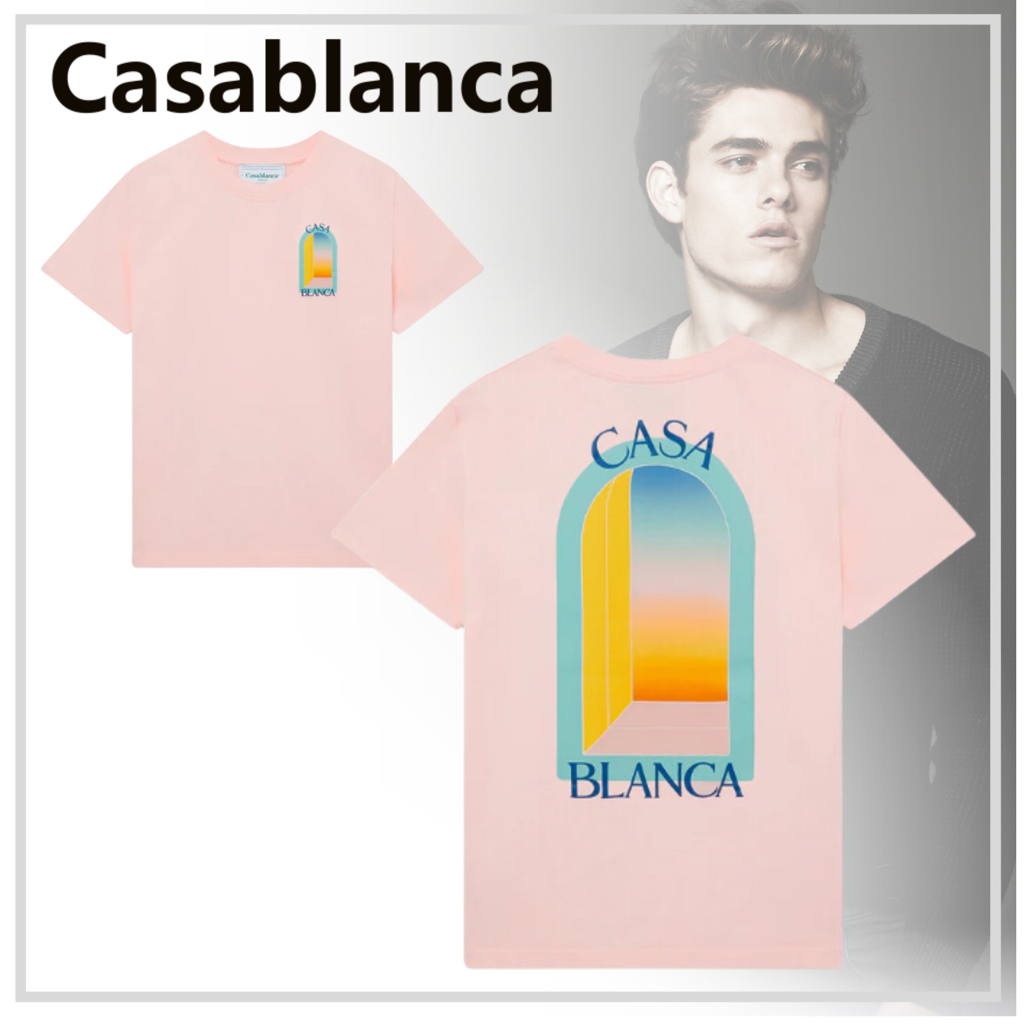 上品な【Casablanca】 ラルクカラー クルーネックTシャツ 24SS