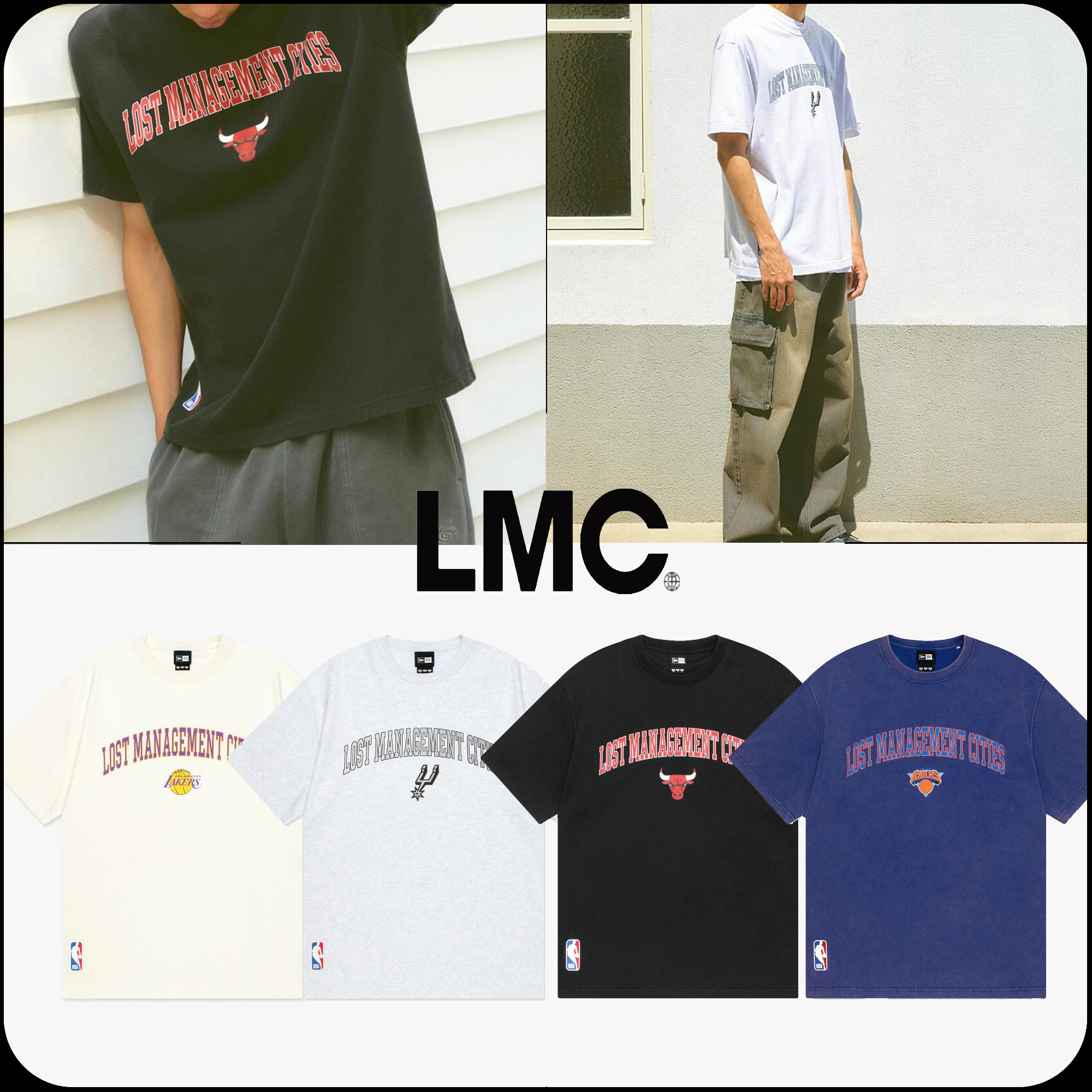 [ LMC]★24SS★韓国人気★LMC X NBA ARCH TEE