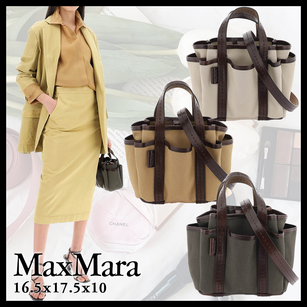 GARDENCABASXS (MAX MARA ) 外ポケット付き ミニ トートバッグ GARDENCABASXS (MAX MARA ) 外ポケット付き ミニ トートバッグ
