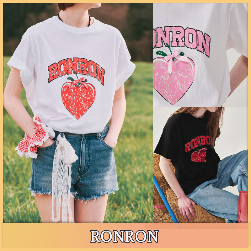 【RONRON】IVE REI 着用★ストロベリー リボン Tシャツ