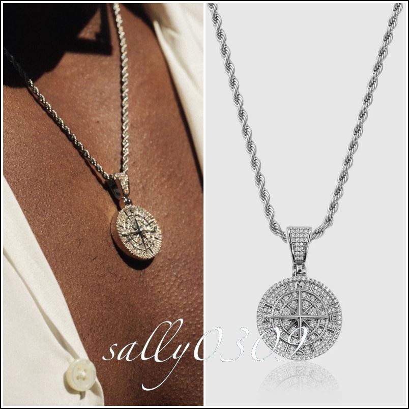 【関税 送料無料】CRAFTD London★ICED コンパス ネックレス