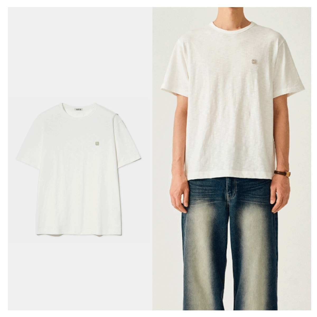 Tシャツ・カットソー SATUR All Day Slub T-Shirt 4FK1126