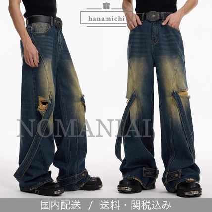NOMANIAI*日本未入荷*マルチポケット ワイド デニムパンツ NOMANIAI*日本未入荷*ジップ/マルチポケット ワイドデニムパンツ