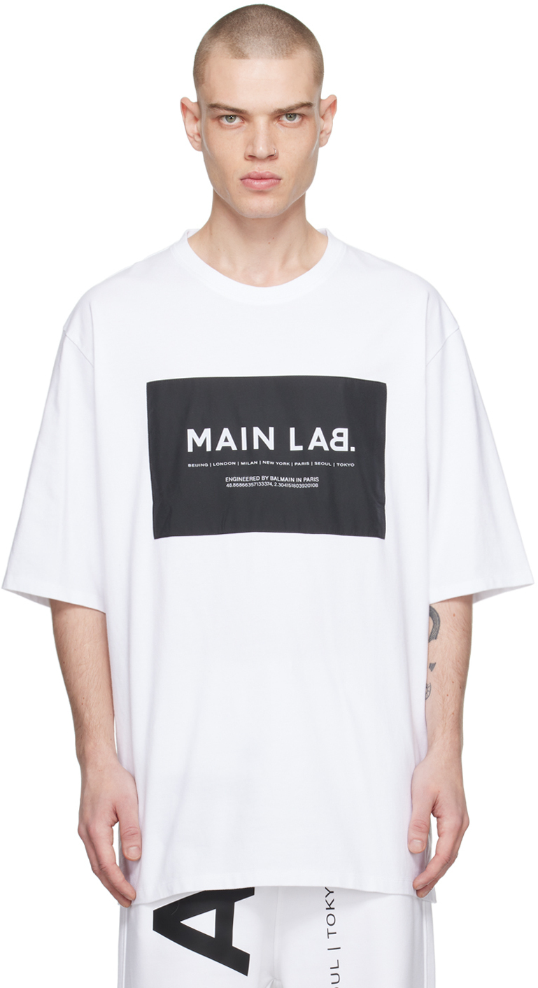 【関税込み】Balmain ホワイト Label Tシャツ