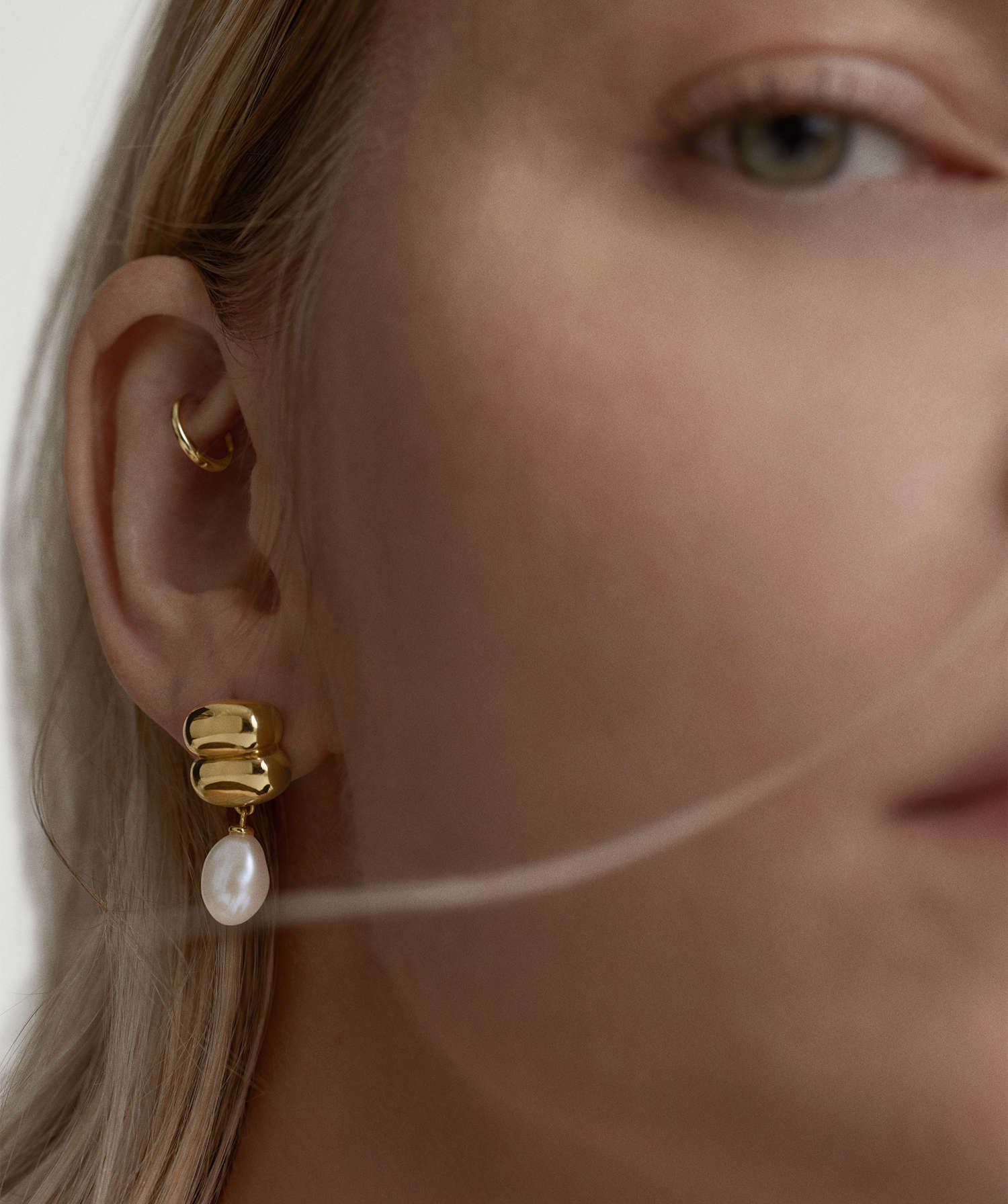 【MEJURI】Puffy Charlotte Pearl Drop Earring☆パールドロップ MEJURI】Puffy Charlotte Pearl Drop Earring☆パールドロップ
