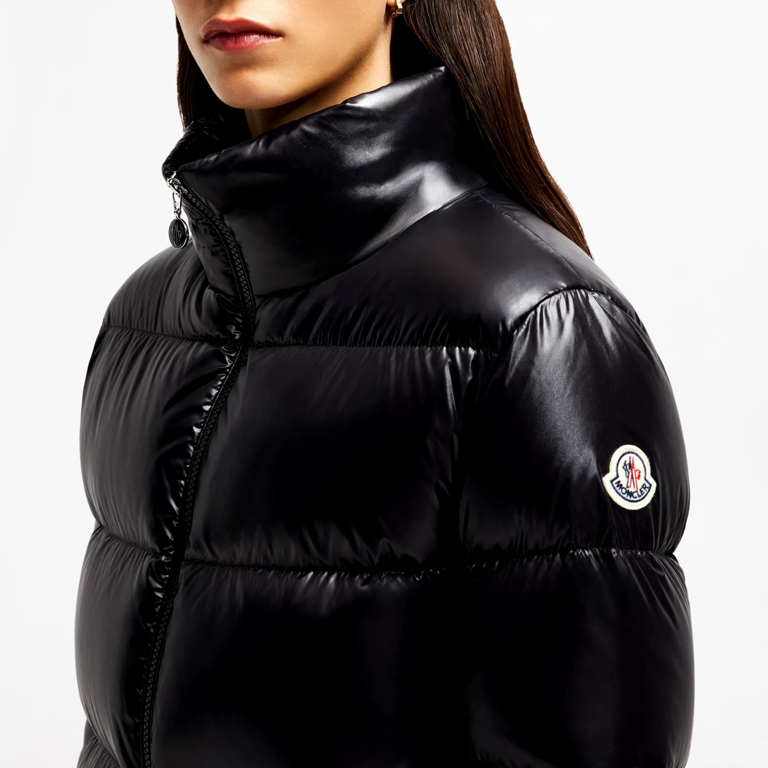 【MONCLER】\"ABBADIA\"光沢ナイロンショートダウンジャケット/4色