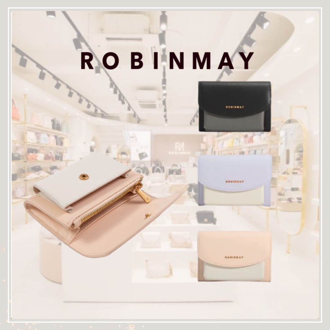 追跡有★ROBINMAY バイカラー 2つ折りミニ財布 コインケース