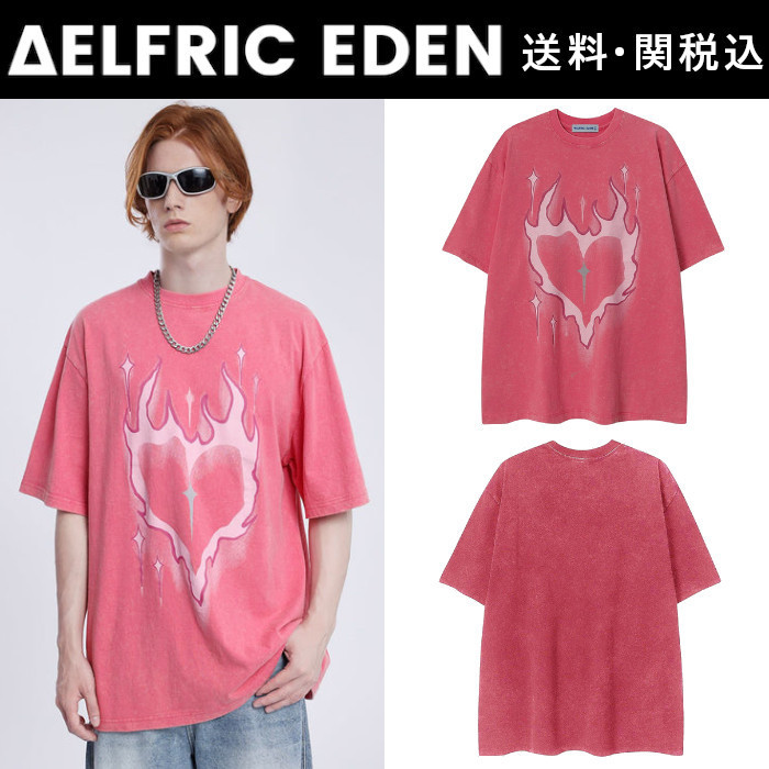 【Aelfric Eden】ラブ フレイム プリント Tシャツ