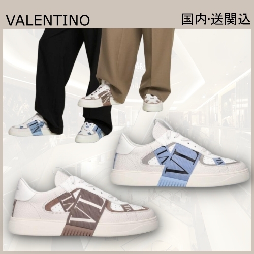 VIP★Valentino Garavani VL7N ロゴロートップ レザースニーカー