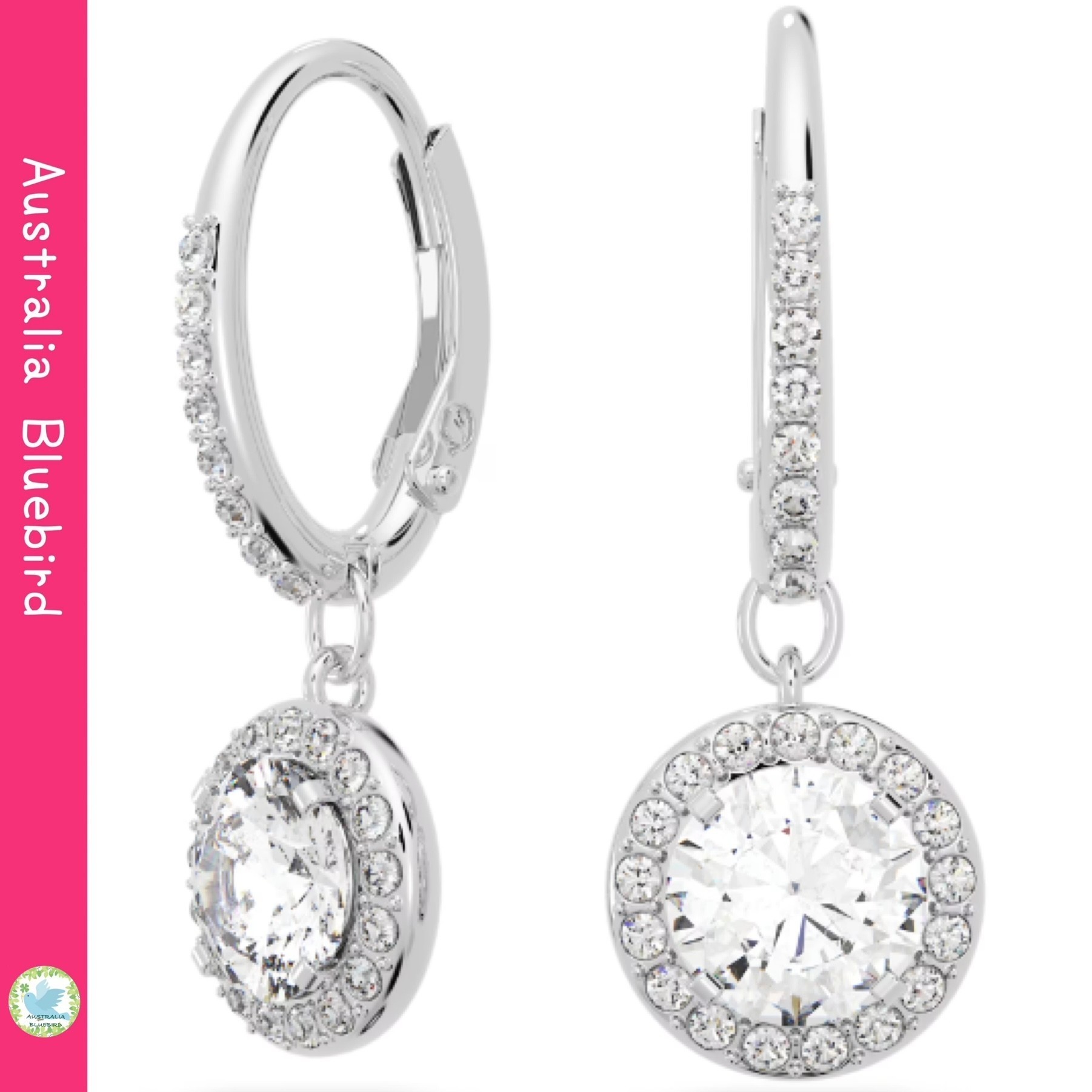 セール★SWAROVSKI★Angelic ドロップピアス ラウンドカット