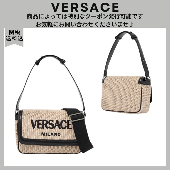 VIP価格.VERSACE VERSACE MILANO RAFFIA BAG 関税送料込