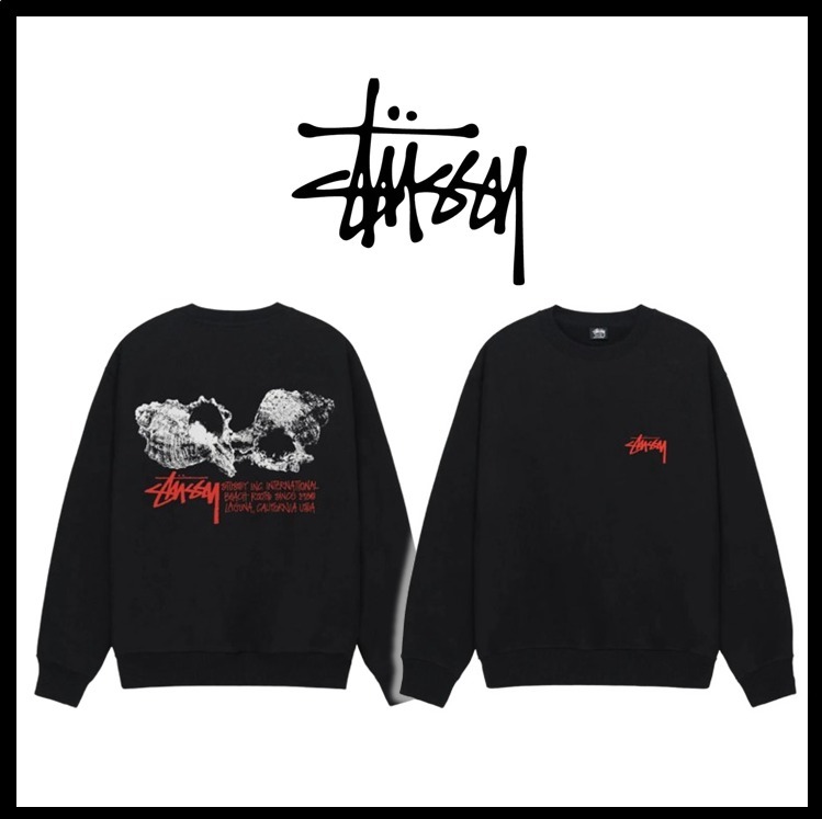 ★関税込★STUSSY★Shells Crew★Black★スウェット★