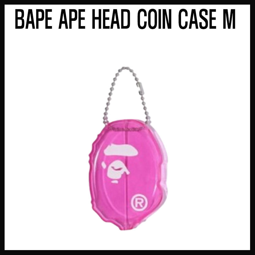 人気 ☆ BAPE APE HEAD COIN CASE M ☆ BROWN
