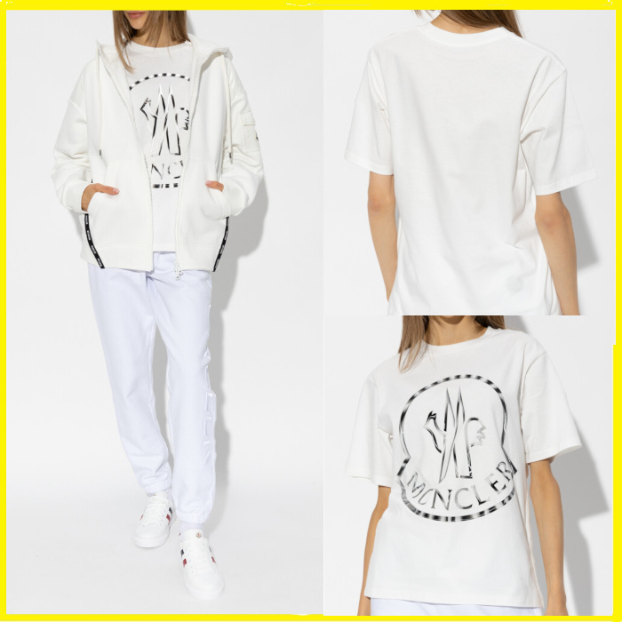 【大人気！】MONCLER☆ホログラフィック仕上ロゴプリントTシャツ