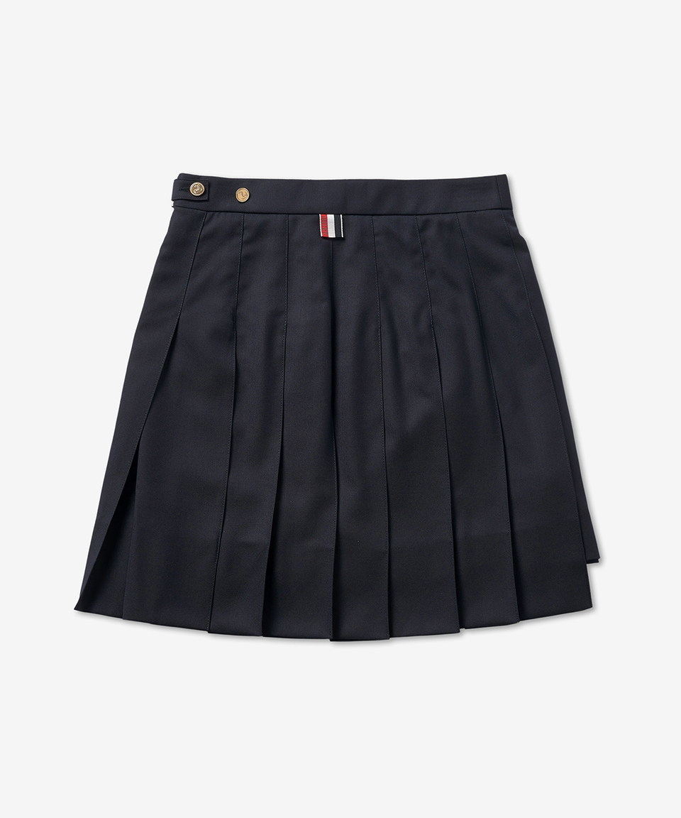 《THOM BROWNE》 RWB タブ プリーツ スカート