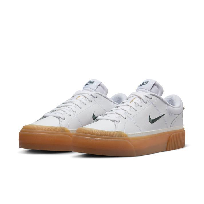 国内配送 NIKE W COURT LEGACY LIFT WHITE/GUM YELLOW-V.GREEN
