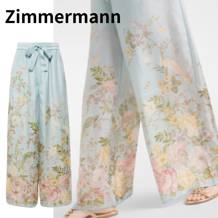 【Zimmermann】Halliday フローラル シルクパラッツォパンツ