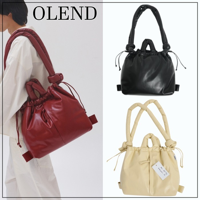 【OLEND】OLEND ヴィーガン レザー耐水 3Wayバッグ ※送関込