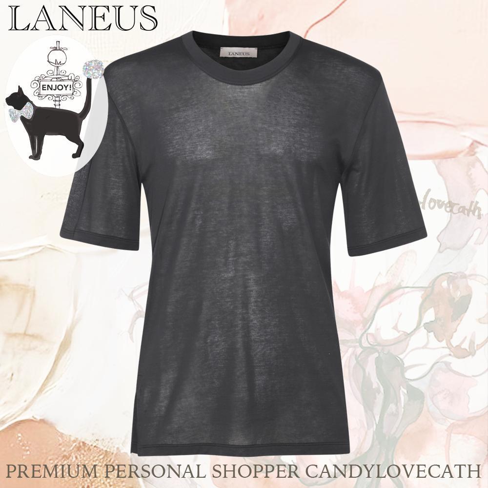 LANEUS BLACK コットン Tシャツ
