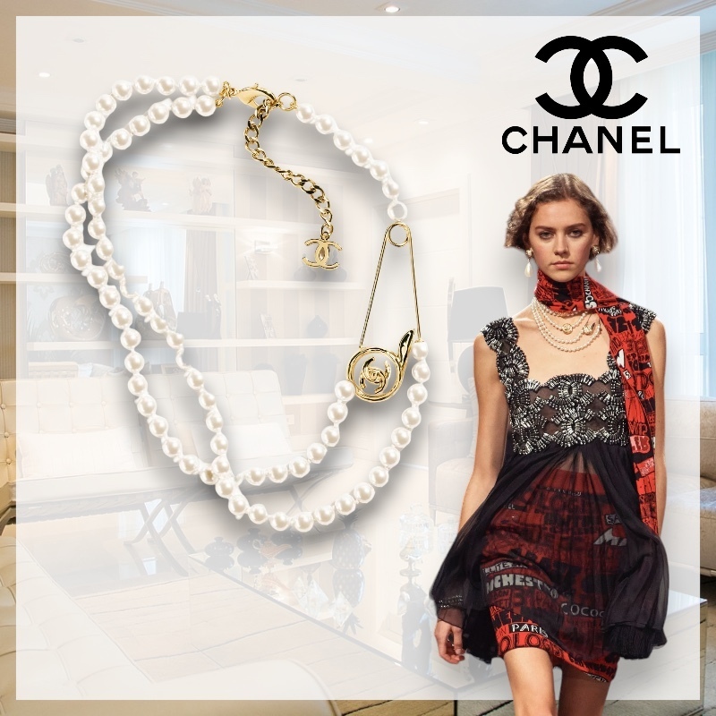 【パールが上品♪】 CHANEL CCロゴ ネックレス