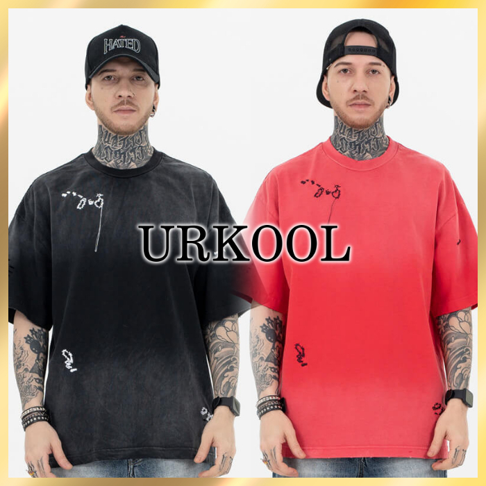 国内発送/関税込☆URKOOL☆刺繍 リラックス 半袖 Tシャツ☆
