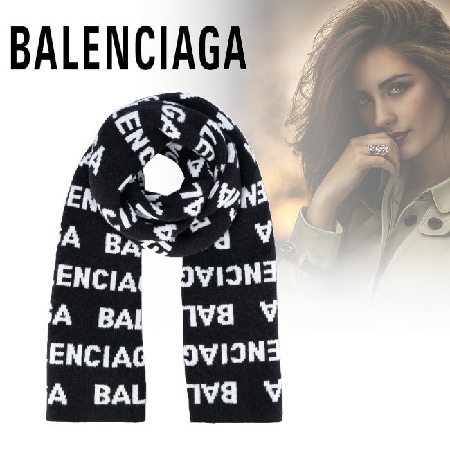 正規店買付【BALENCIAGA】ロゴ スカーフ