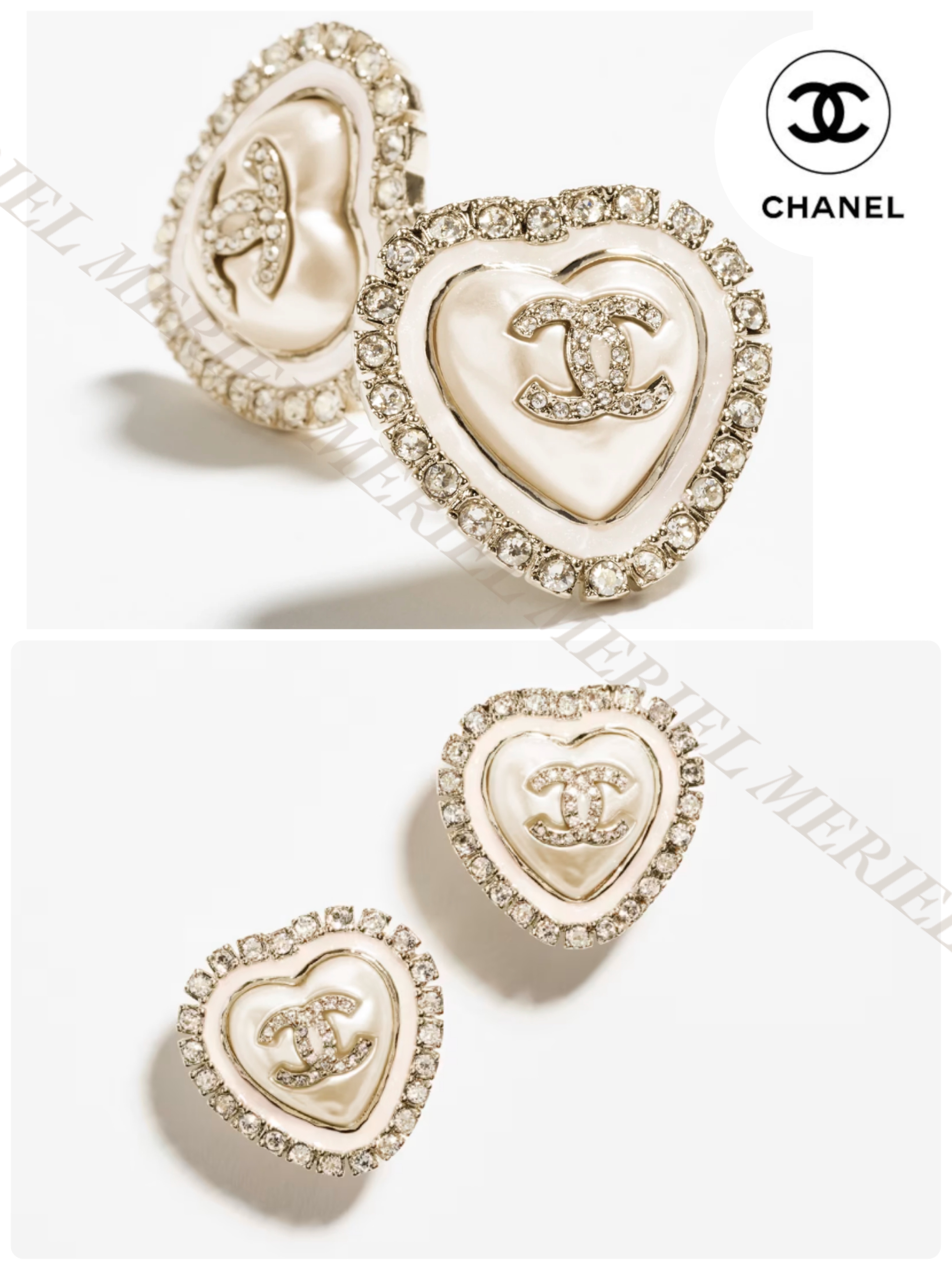 【CHANEL】ハートキラキラピアス