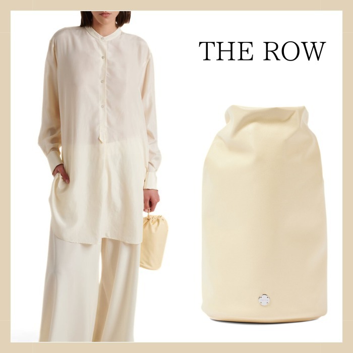 【THE ROW】国内発送☆ ザ・ロウ レザーポーチ ライトイエロー
