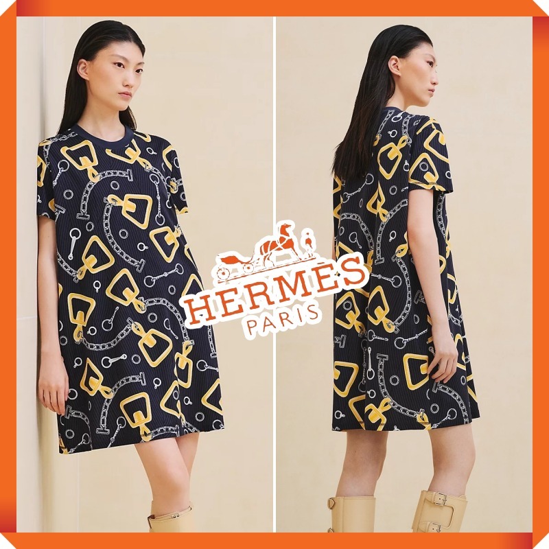 最新作★HERMES★ドレス《Effet Kaleidoscope》バイオレット