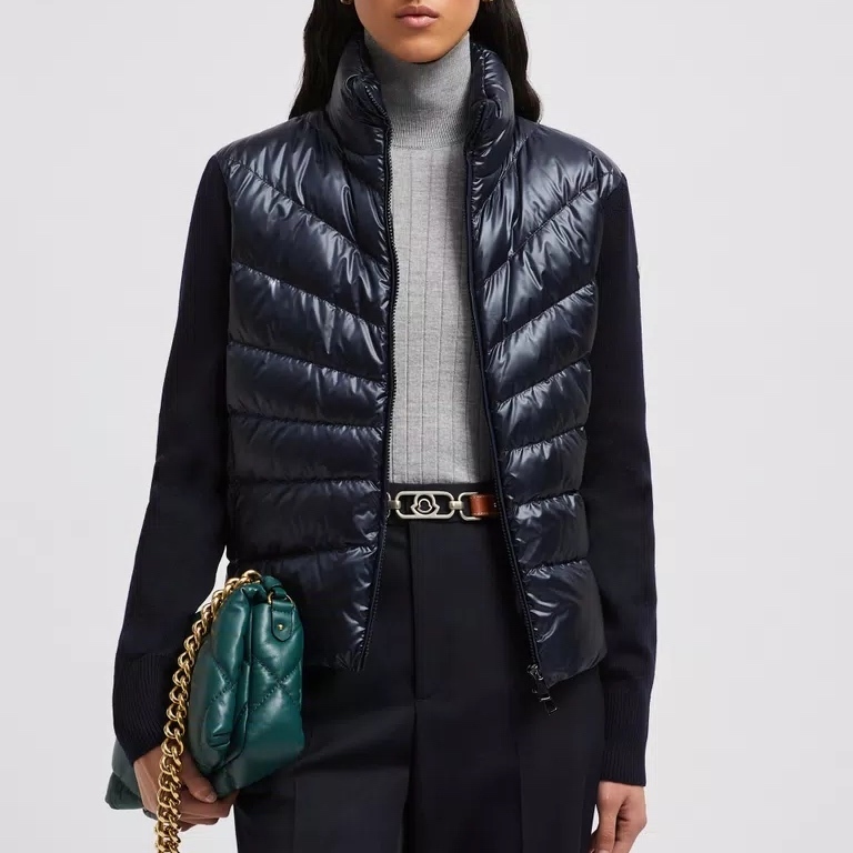 【MONCLER】リブ編みニット&ダウン入り ウールカーディガン /4色 MONCLER】リブ編みニット&ダウン入り ウールカーディガン /4色