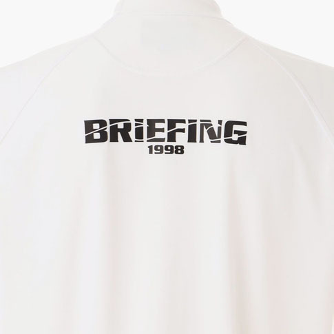 ＼半額SALE／ BRIEFINGモックネックシャツLOGO FITホワイト RELAXED NECK MOCK メンズウェア