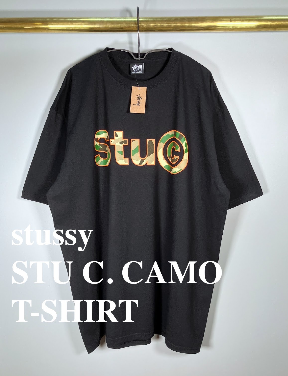 ★US輸入品/国内即発*stussy*STU C. CAMO Tシャツ/XLサイズ★