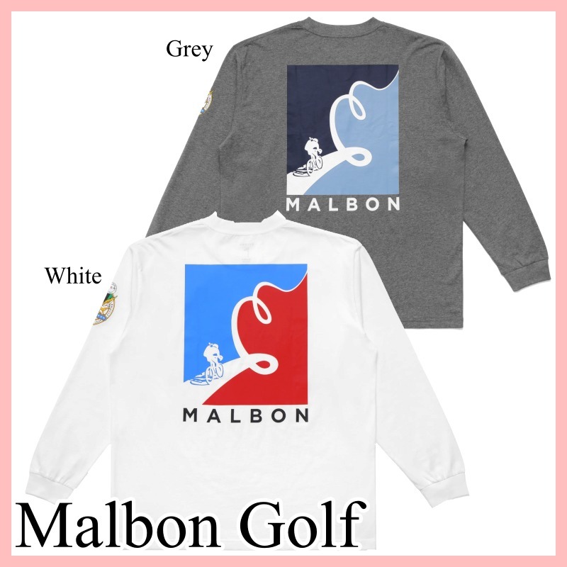 Malbon Golf GOLF & CYCLE RIDE IN Tシャツ 長袖 2色 送料込み