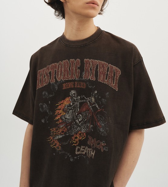 Tシャツ・カットソー [OUTSTANDING]MOT SERIES TEE (DEATH TRACK)_BLACK