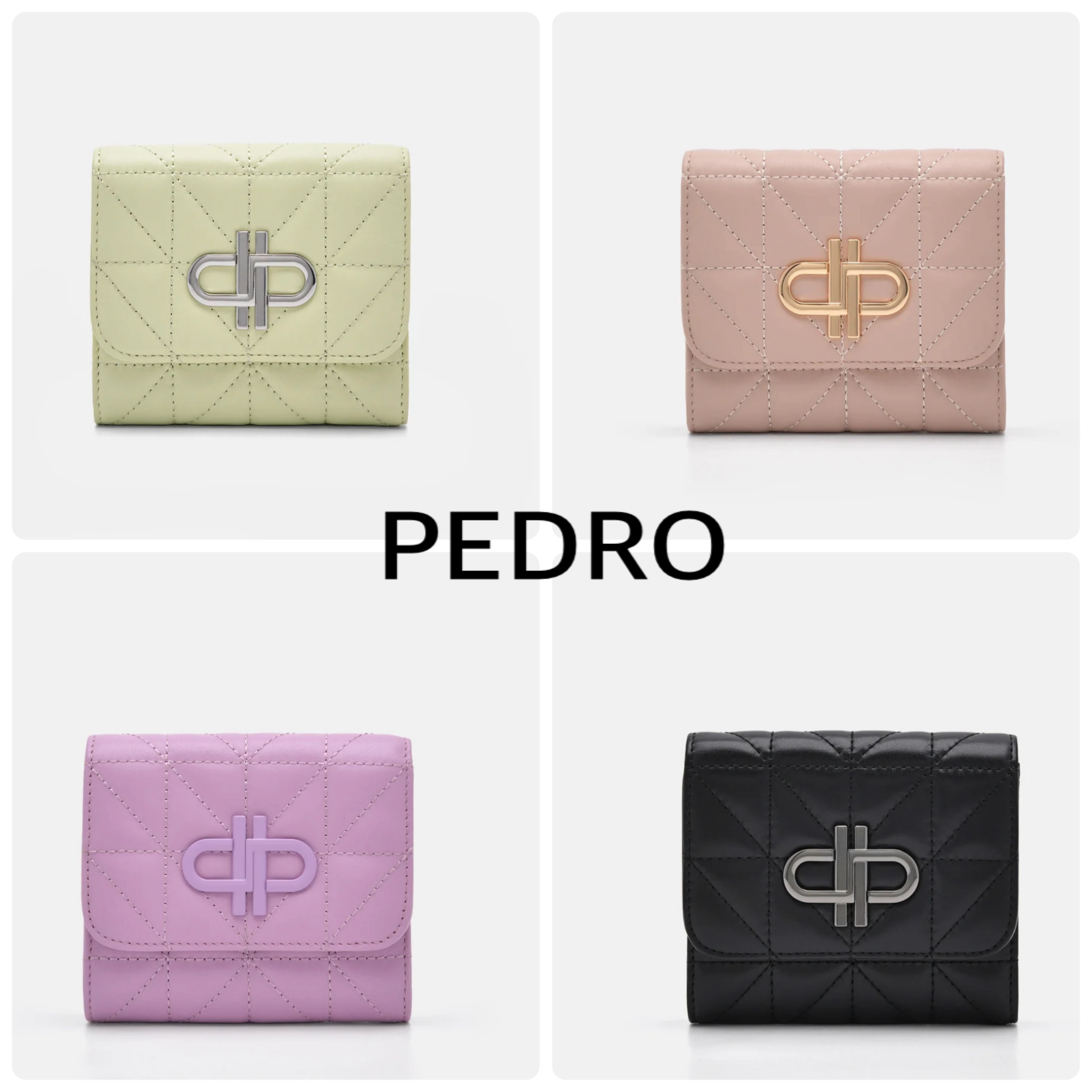 Pedro【日本未上陸】本革☆ピクセル三つ折り財布