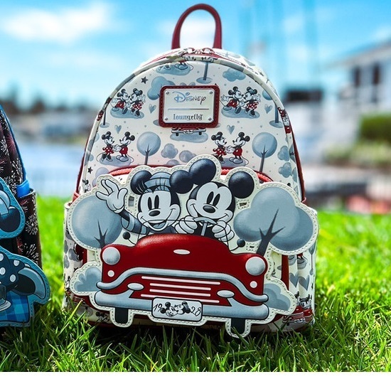 ★LOUNGEFLY★ミッキー＆ミニー スプリングタイム CAR リュック