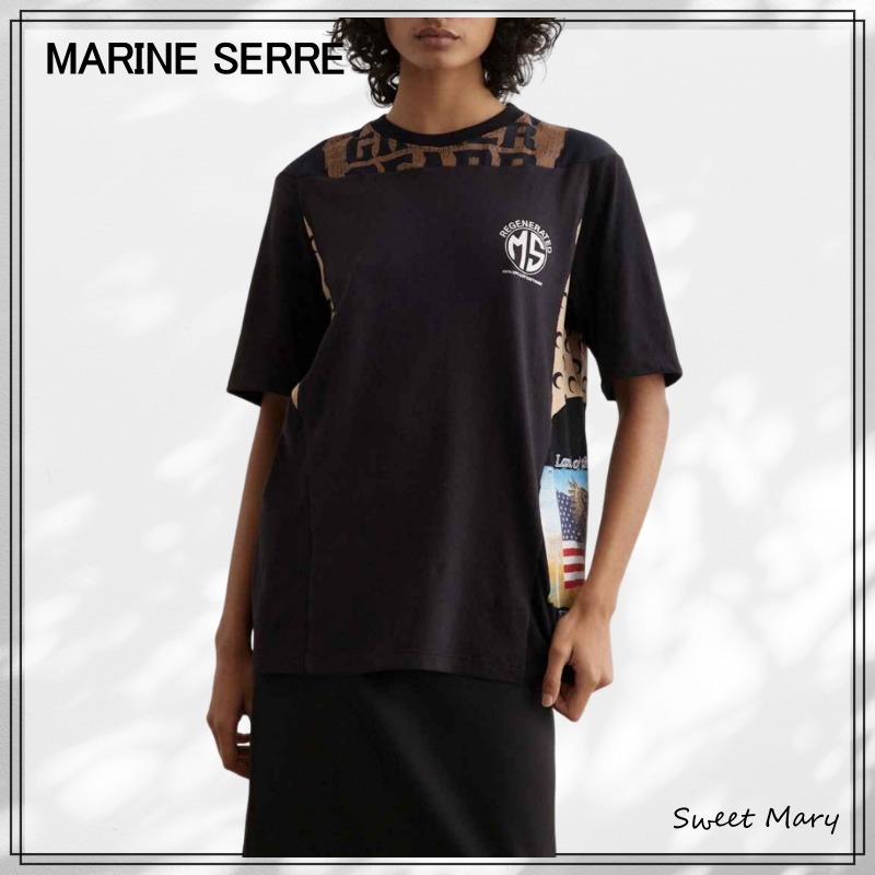 MARINE SERRE☆REGENERATED グラフィック ロゴ Tシャツ♪送料込