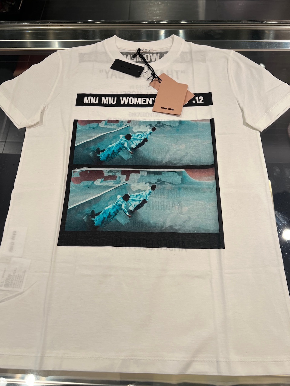 絶対可愛い♪☆MiuMiu☆プリントロゴTシャツ入荷