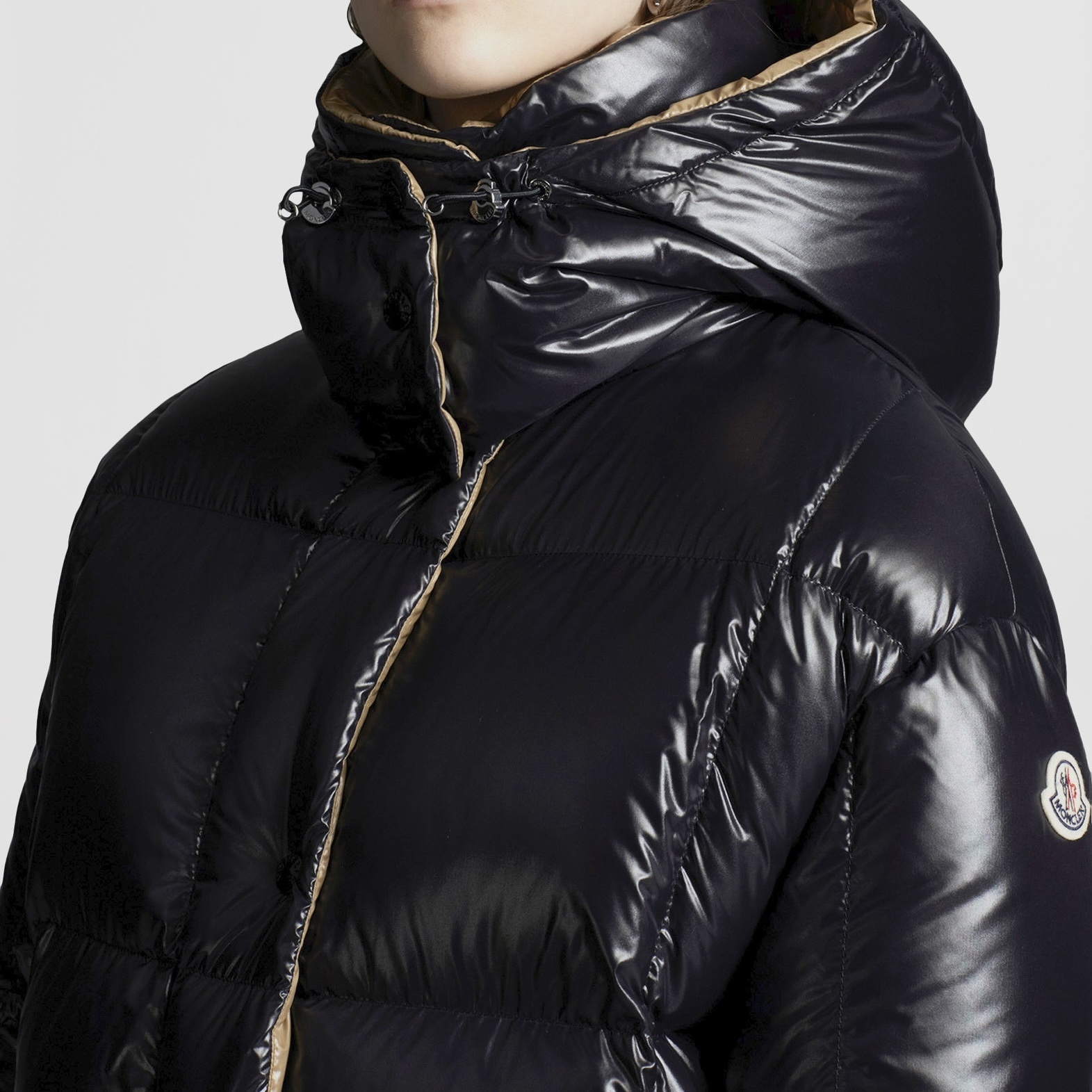 【MONCLER】\"PARANA\"コントラストカラー ダウンジャケット/black