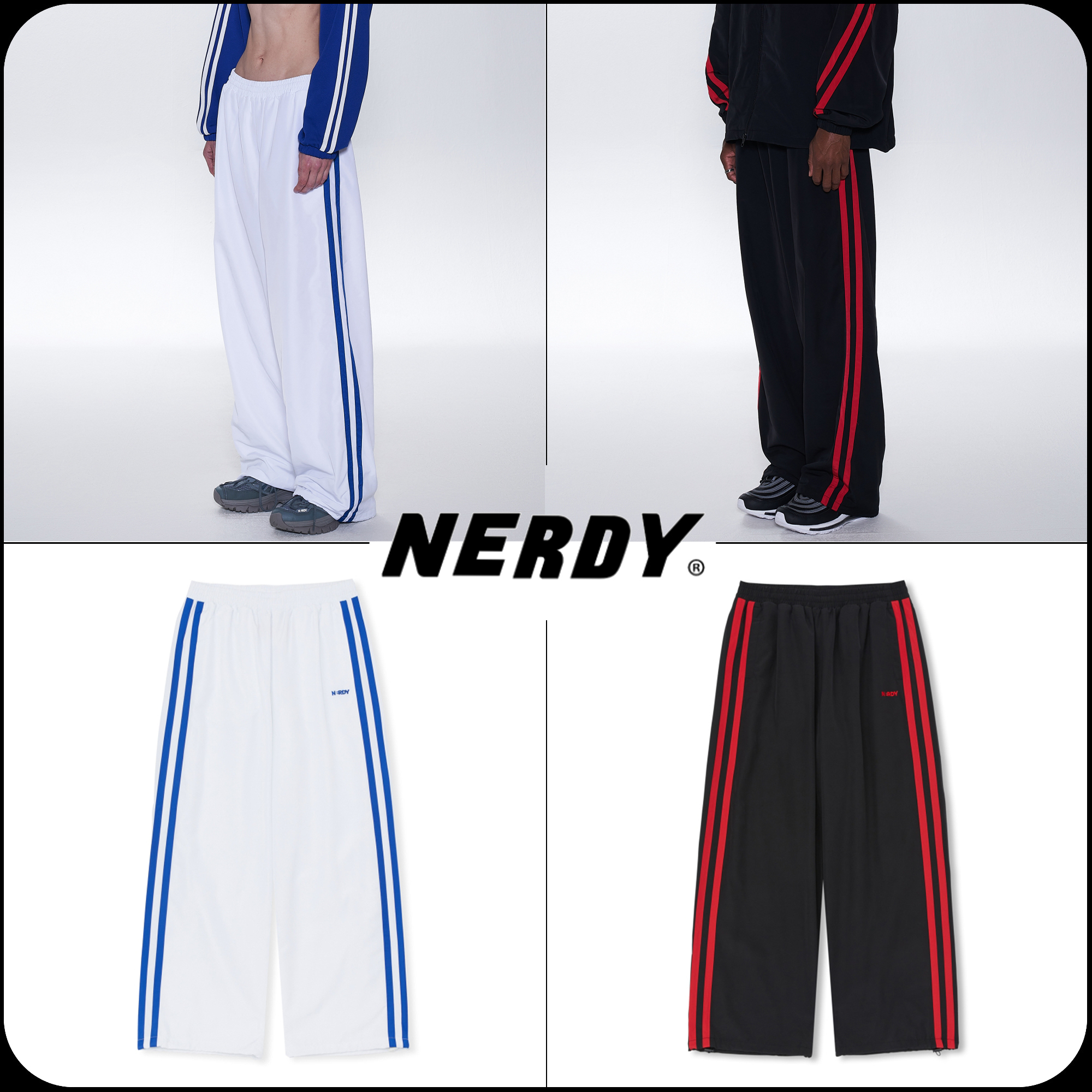 [ NERDY ]★韓国人気★BOLD LINE WOVEN PANTS