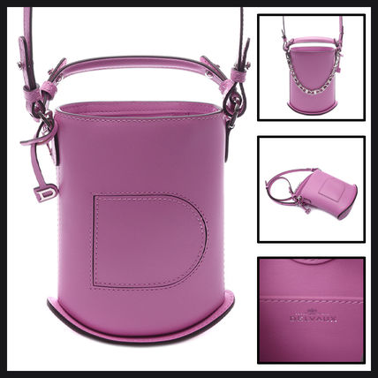 デルヴォー ピン トイ バケツ ピンク ハンド ショルダー バック 斜め掛け・クロスボディ ピンク系 DELVAUX DELVAUX Pin