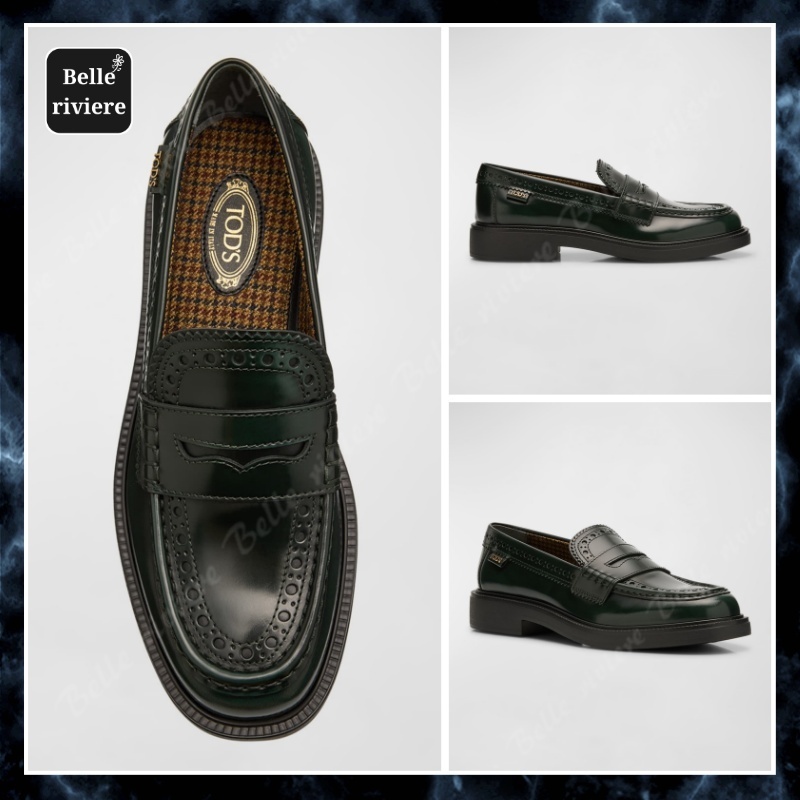 24PF new/TOD'S ゴマレザーペニーローファー Loafer Black