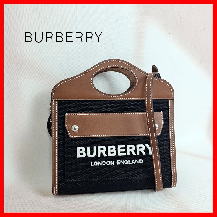 ☆韓国の人気☆【BURBERRY】☆マイクロ キャンバス バッグ☆