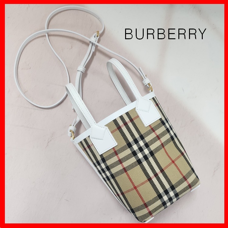☆韓国の人気☆【BURBERRY】☆ロンドン ミニトートバッグ☆