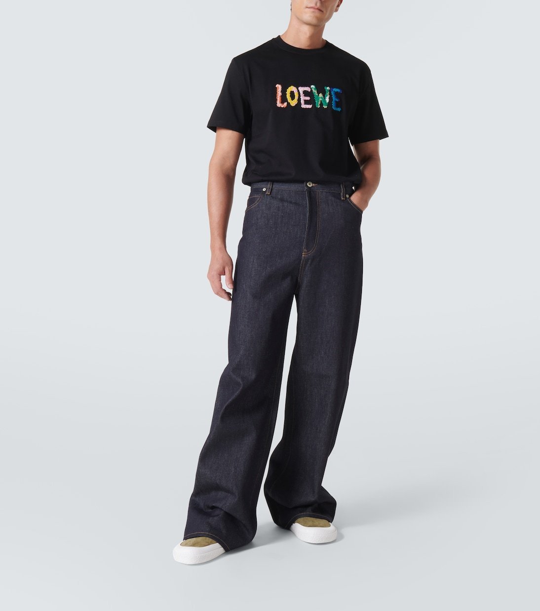 《上品でエレガント》【LOEWE】ロゴコットンTシャツ