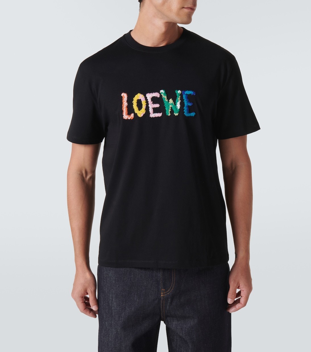 《上品でエレガント》【LOEWE】ロゴコットンTシャツ