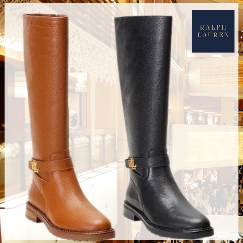 【US発】Ralph Lauren レザートールブーツ 2色