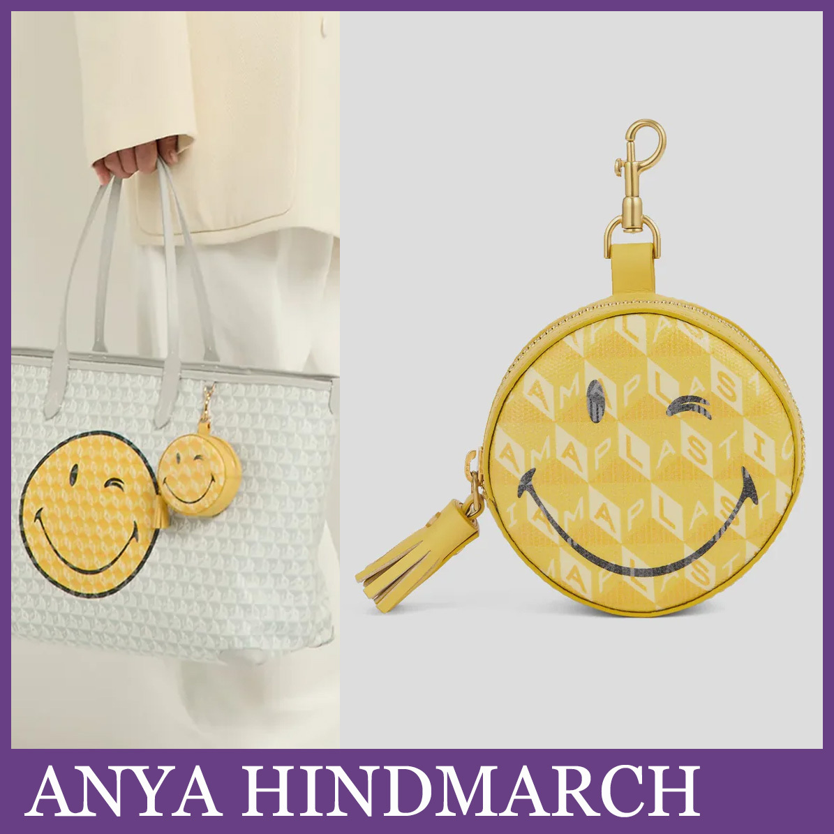ANYA HINDMARCH☆Ear Pods Pouch Wink イヤフォンポーチ【UK発】
